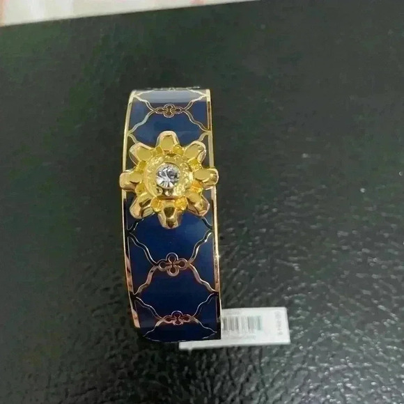 Coach Vintage bangle NWT navy and gold - Picture 1 of 7